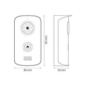 Išorinė domofono kasetė Eura WVA-32A6