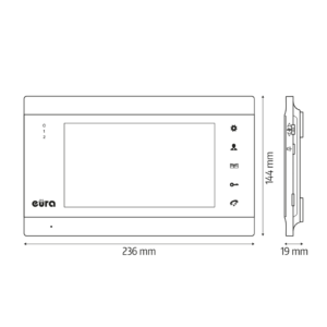 Monitorius Eura VDA-00C5 White