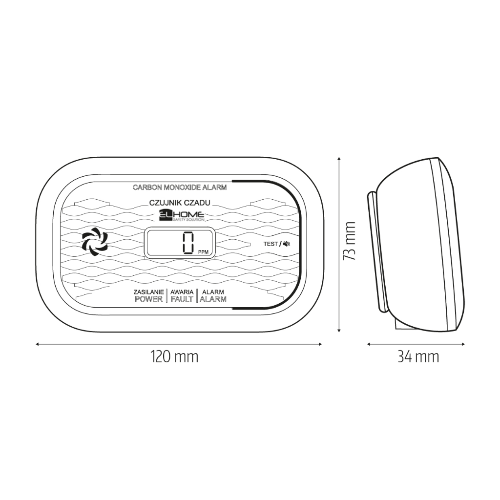Anglies monoksido detektorius El home CD-18A2v2300/B