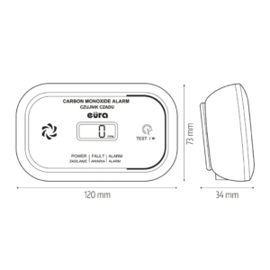 Anglies monoksido detektorius Eura CD-71A2v6300/B