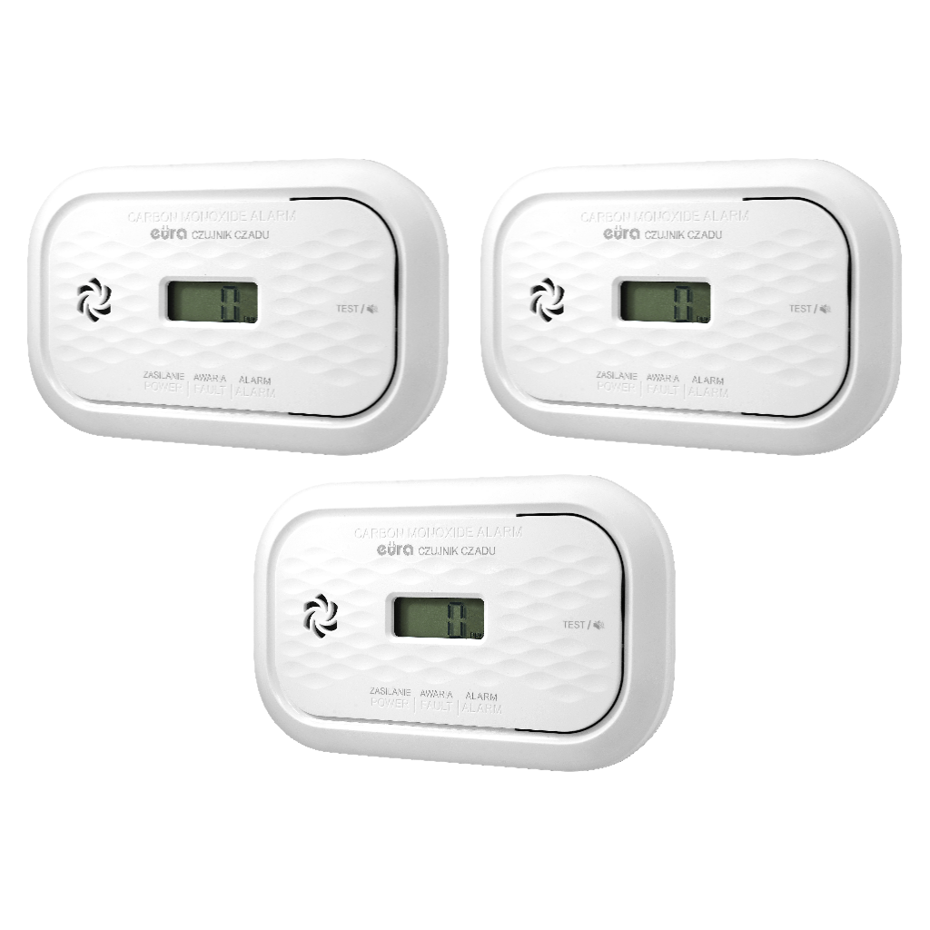 Anglies monoksido detektorių rinkinys Eura CD-72A2v7300/B-3