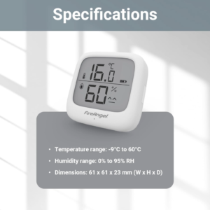 Temperatūros ir drėgmės jutiklis su LCD ekranu FireAngel FA7312-EUX4