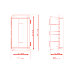 Angliarūgštės gesintuvo dėžė DAKEN Regon 5kg