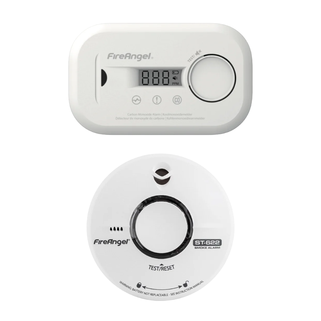 Anglies monoksido ir dūmų detektorių rinkinys FireAngel FACS3