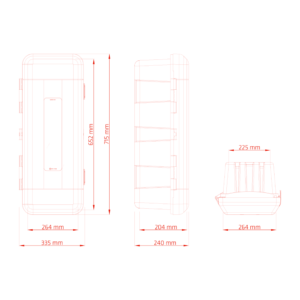 Gesintuvo dėžė DAKEN Regon 6kg (raudona)