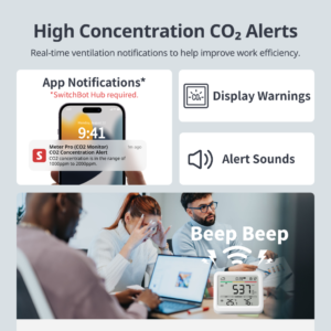Išmanus oro kokybės matuoklis SwitchBot Meter Pro CO2