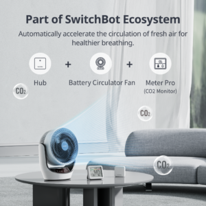 Išmanus oro kokybės matuoklis SwitchBot Meter Pro CO2