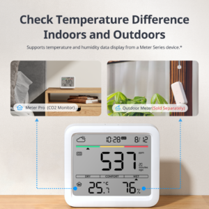 Išmanus oro kokybės matuoklis SwitchBot Meter Pro CO2