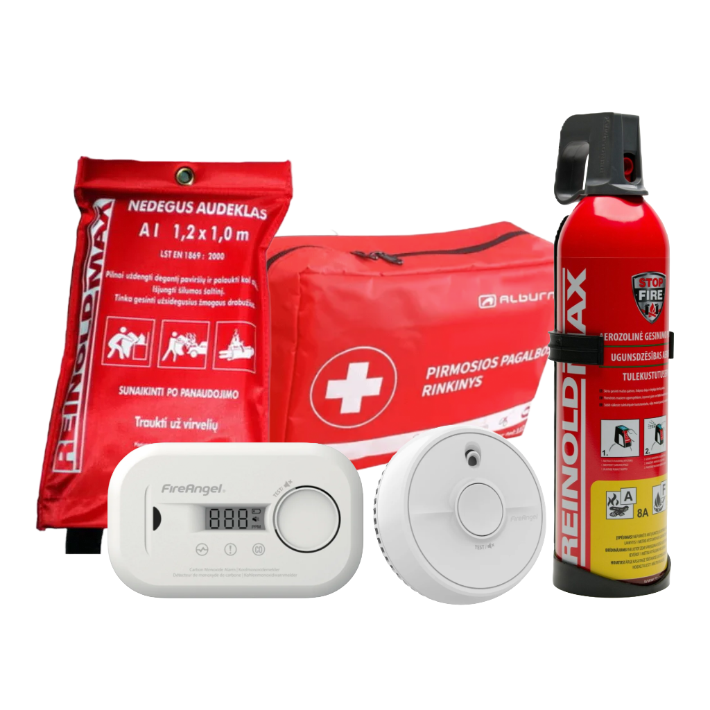 Priešgaisrinės saugos rinkinys namams Euratech