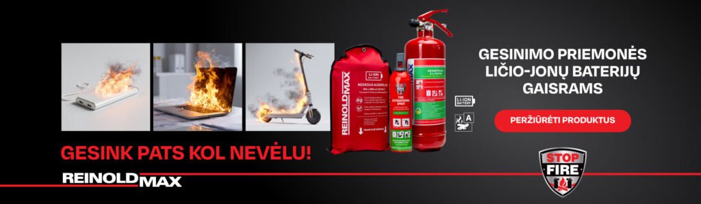 Kaip išvengti baterijų gaisrų ir saugiai juos gesinti?