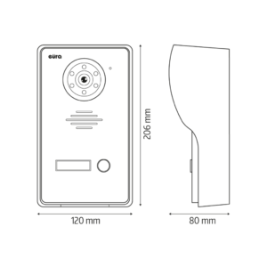 Išorinė domofono kasetė Eura VDA-21A3