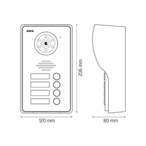 Išorinė domofono kasetė Eura VDA-35A3