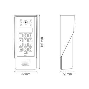 Išorinė domofono kasetė Eura VDA-80A3