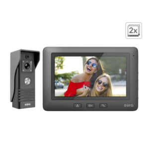 Vaizdo domofonas Eura VDP-45A3 Alpha Black (du monitoriai)