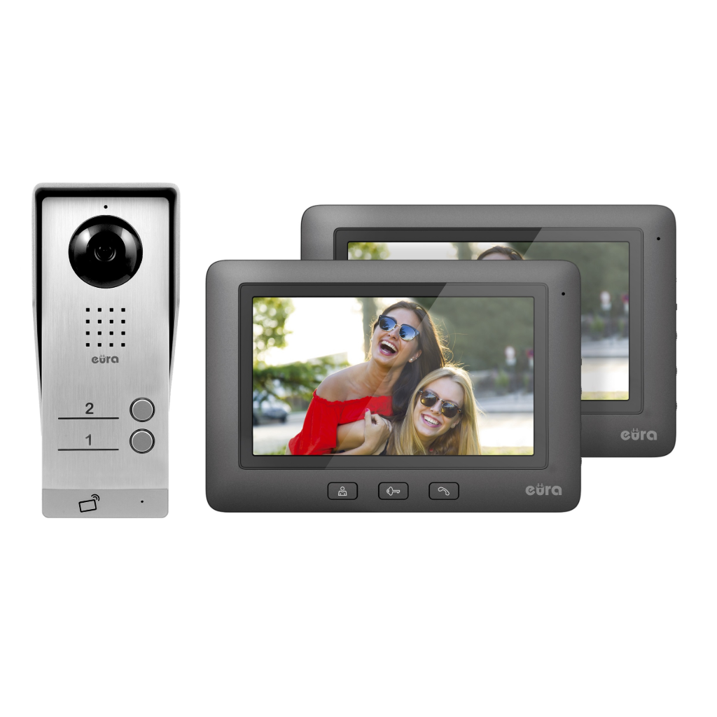 Vaizdo domofonas Eura VDP-57A3 Black (du monitoriai)