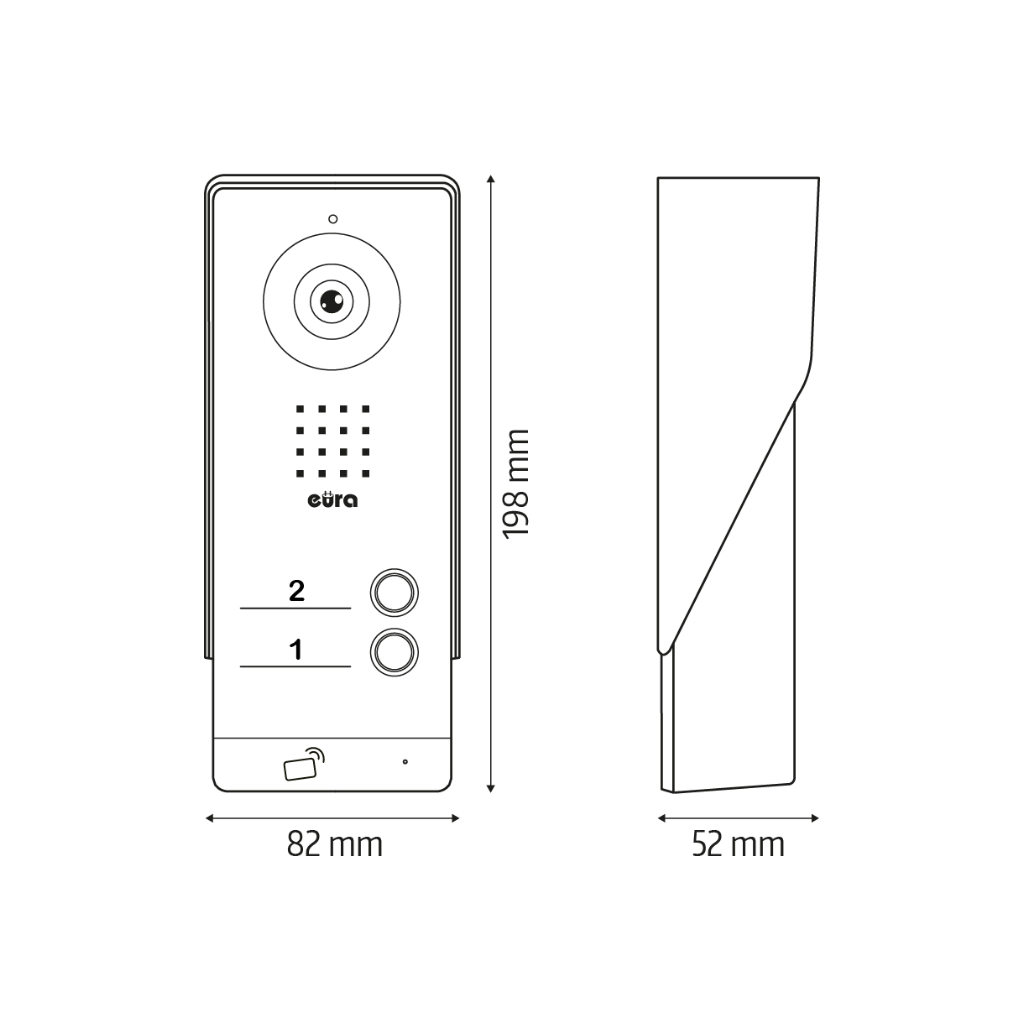 Vaizdo domofonas Eura VDP-57A3