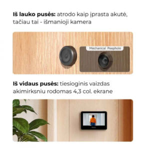 Išmani durų akutė su monitoriumi Imou VD1 5MP