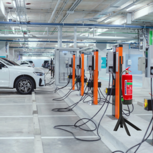 Vandens putų gesintuvas ličio baterijų gaisrams su stovu Euratech